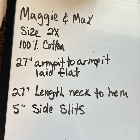 Maggie & Max brand Size 2X. Embroidered detail Boho Blouse. Like New - Picture 13 of 16